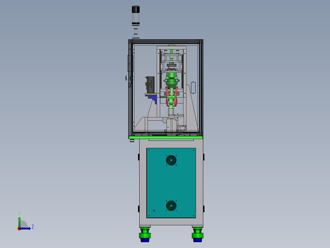 阀体自动装压力表左视图