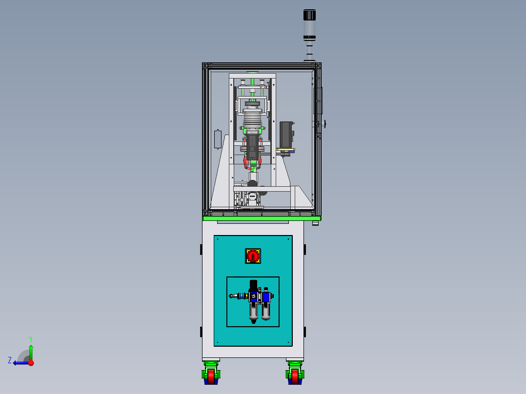 阀体自动装压力表右视图
