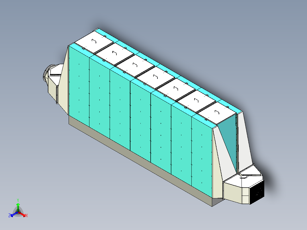 静态干燥机正等轴测图