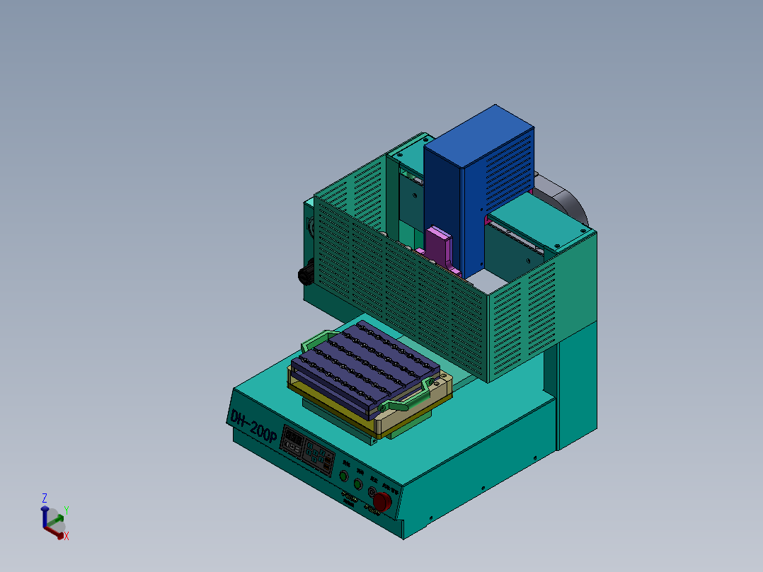 DH-200P点胶机设备正等轴测图