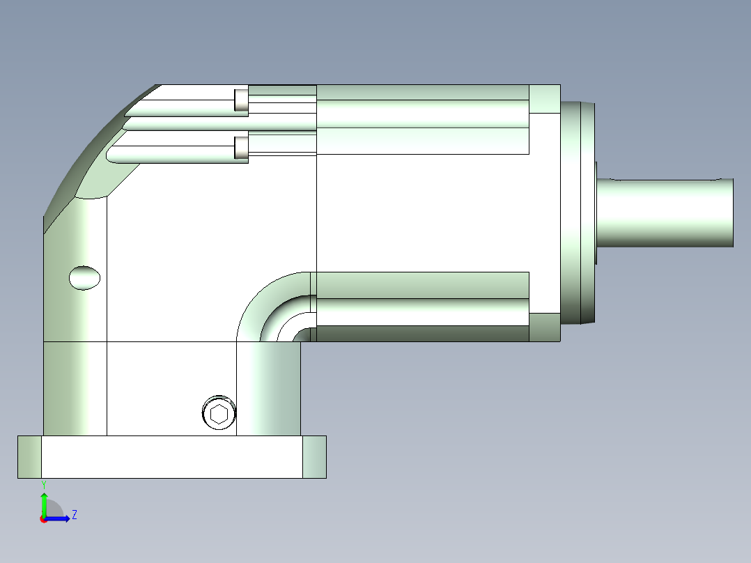 直齿ZPLX142-L2 35-114.3-200-M12.stp左视图