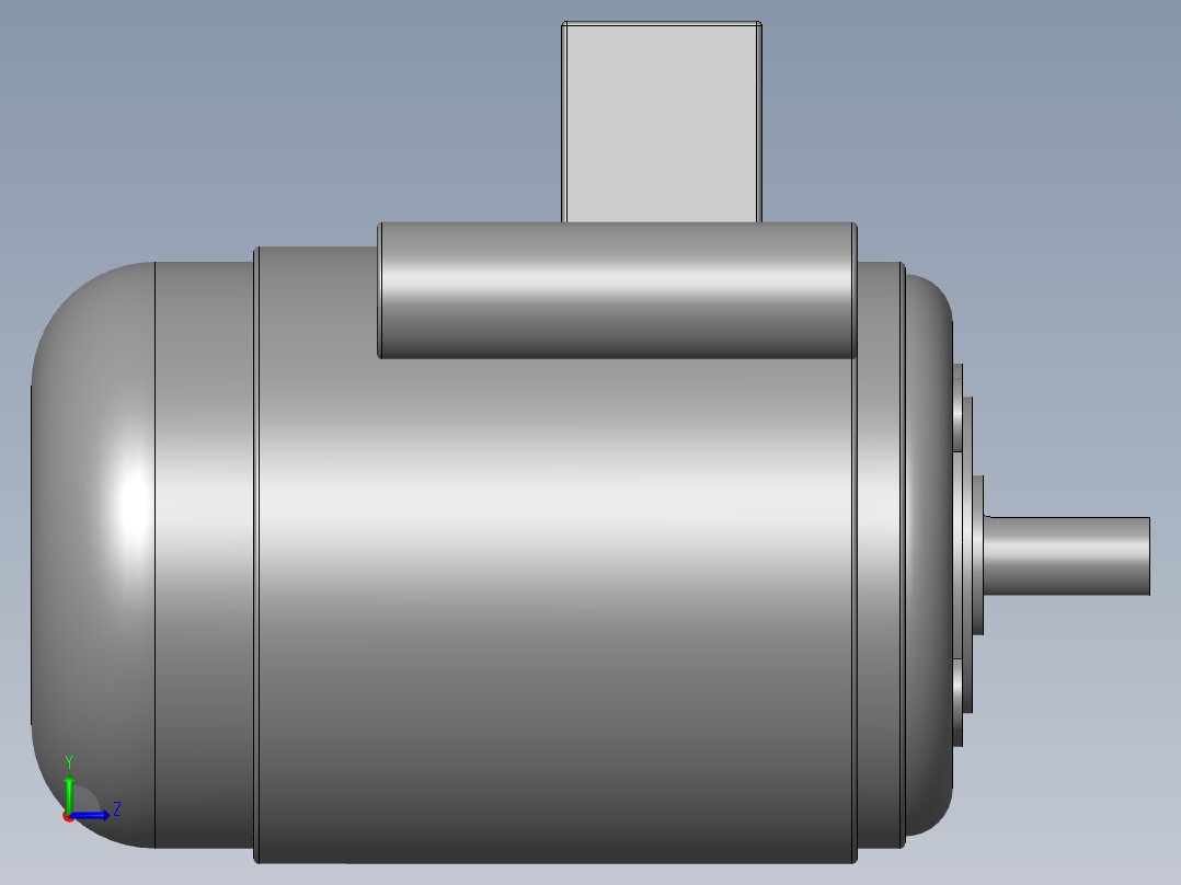 异步电机DJ_YS系列(IP44)_IMB14型_YS-90L-8左视图