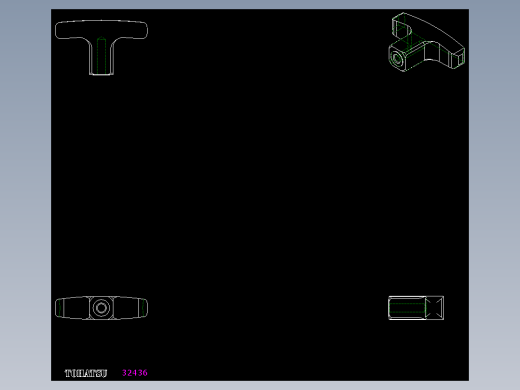 T把手L.652p-2D多系列多零件图纸模型