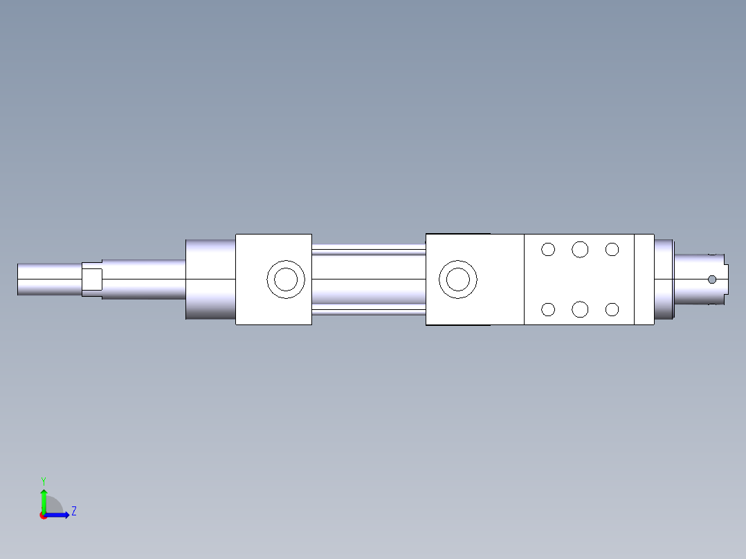 德克斯TUNKERS气缸数模SZK63 T12 A02 Z左视图
