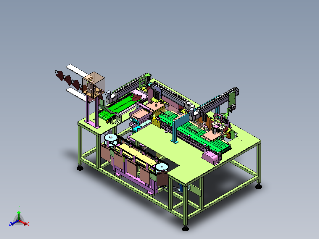 2023.02月-立体口罩收料包装机sw18可编辑正等轴测图