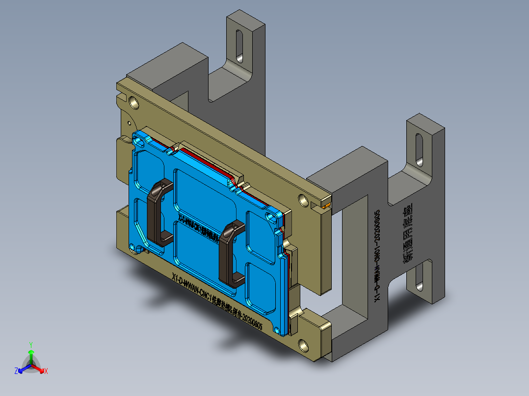 X1-D-笔记本CNC工装夹具三维模型WWAN-CNC1铣脚垫槽&amp;倒角-20200808