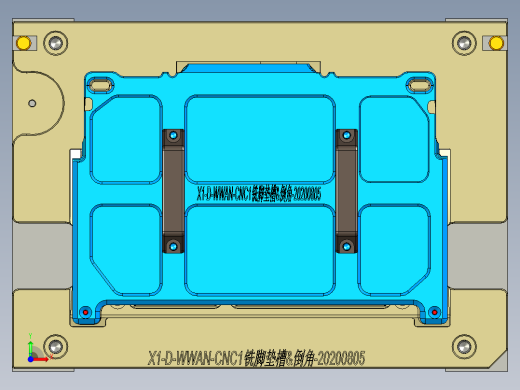 X1-D-笔记本CNC工装夹具三维模型WWAN-CNC1铣脚垫槽&amp;倒角-20200808前视缩略图