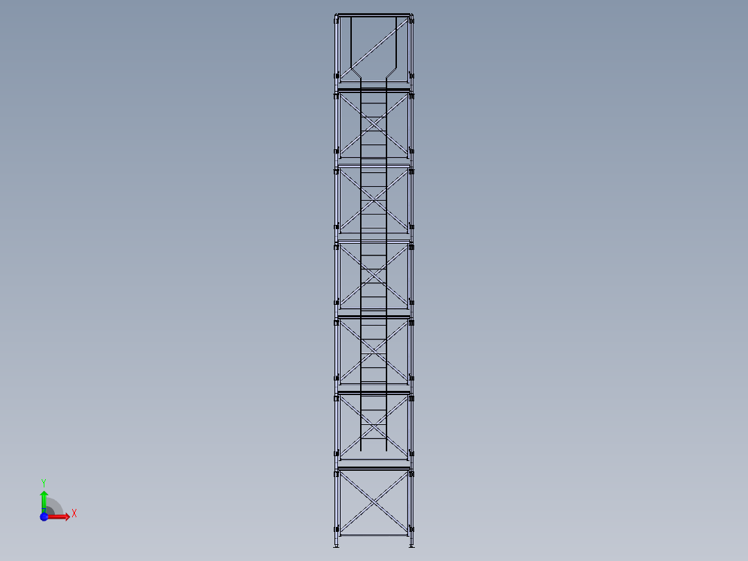 更换蒸汽管钢平台  stp前视图