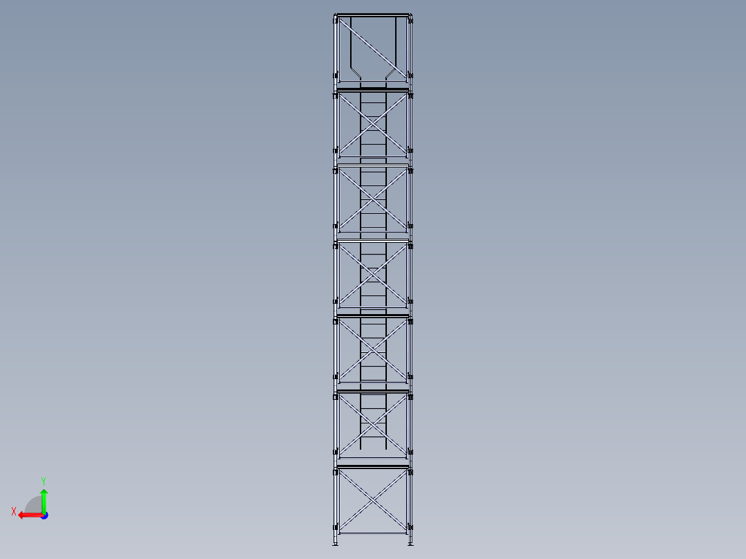 更换蒸汽管钢平台  stp后视图