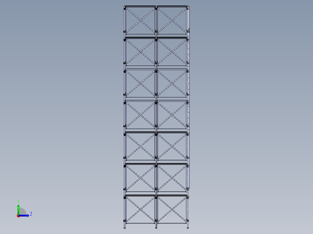 更换蒸汽管钢平台  stp左视图