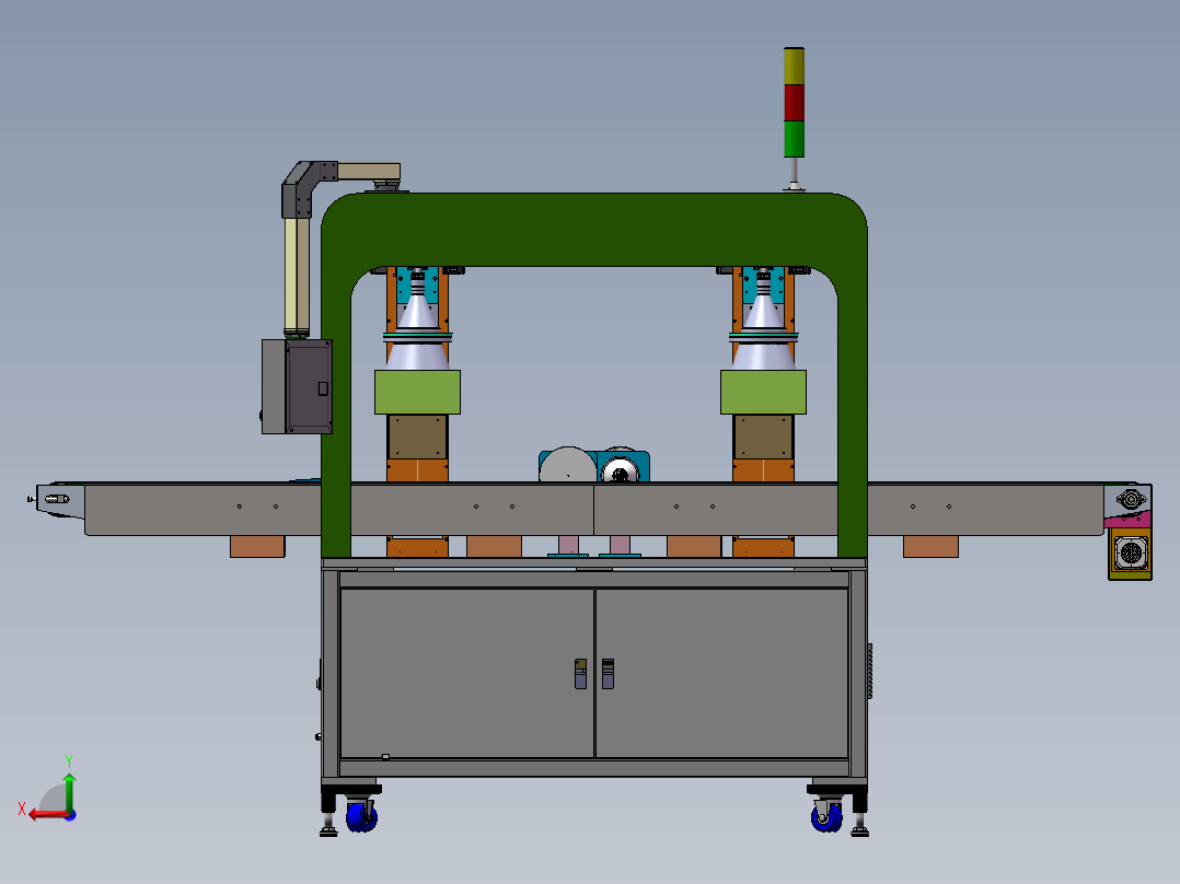 自动对接上下料双工位检测设备后视图