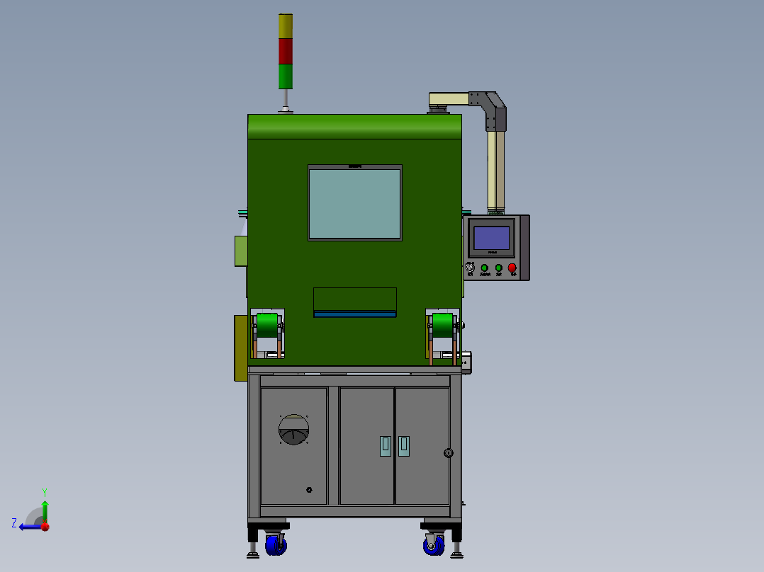 自动对接上下料双工位检测设备右视图