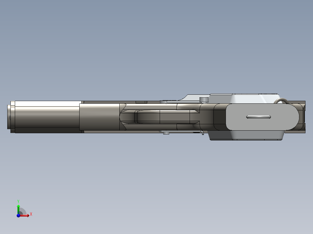手枪左轮冲锋枪老式狙击步枪设计3D图纸gun_tt-33 SW IGS前视图