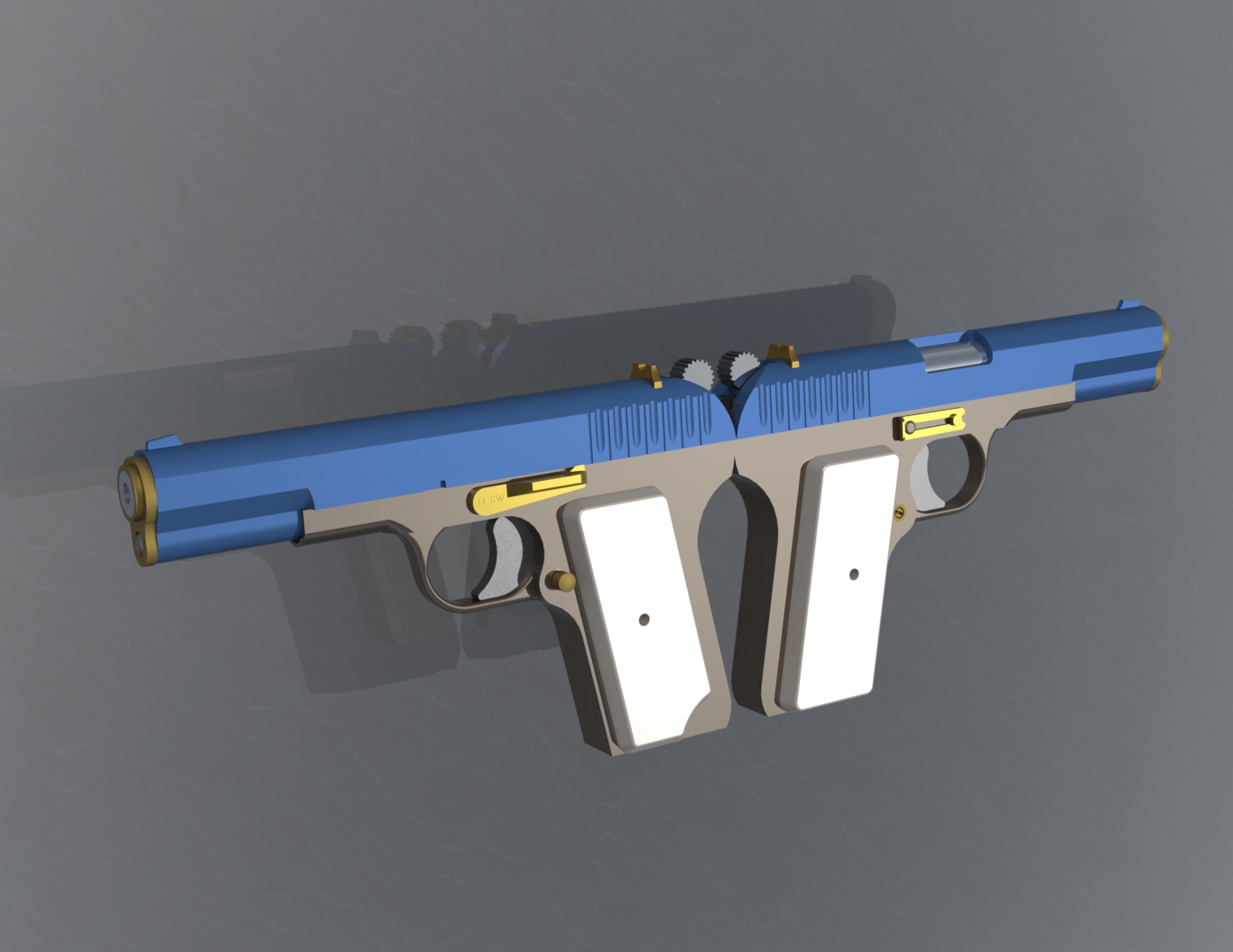 手枪左轮冲锋枪老式狙击步枪设计3D图纸gun_tt-33 SW IGS