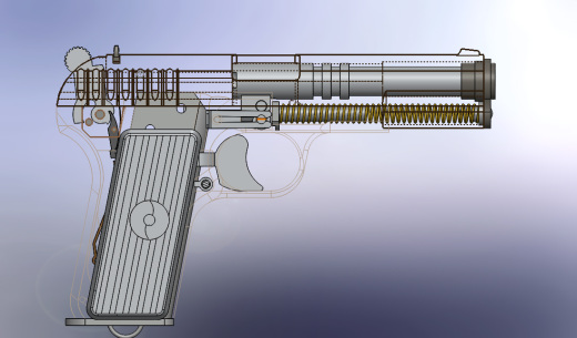 手枪左轮冲锋枪老式狙击步枪设计3D图纸gun_tt-33 SW IGS缩略图
