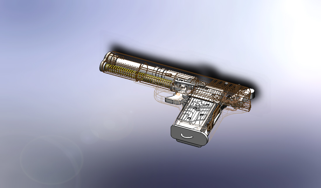 手枪左轮冲锋枪老式狙击步枪设计3D图纸gun_tt-33 SW IGS