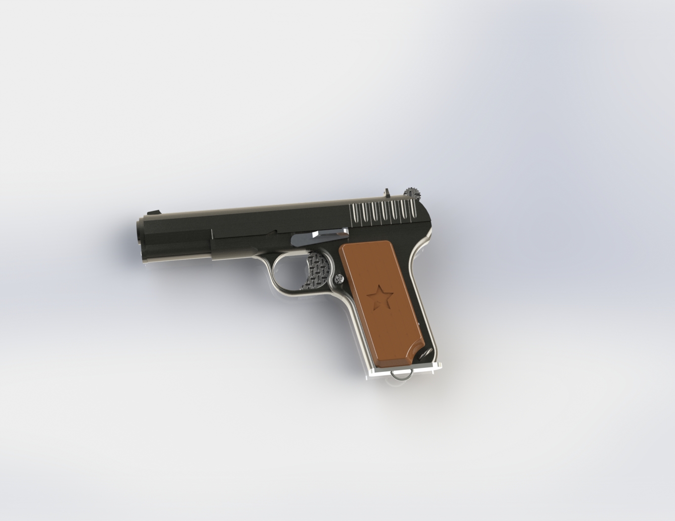 手枪左轮冲锋枪老式狙击步枪设计3D图纸gun_tt-33 SW IGS