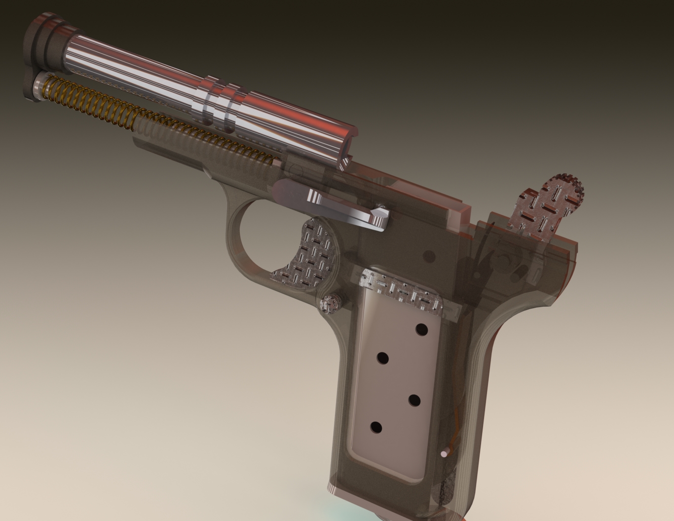 手枪左轮冲锋枪老式狙击步枪设计3D图纸gun_tt-33 SW IGS