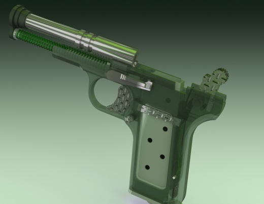 手枪左轮冲锋枪老式狙击步枪设计3D图纸gun_tt-33 SW IGS缩略图