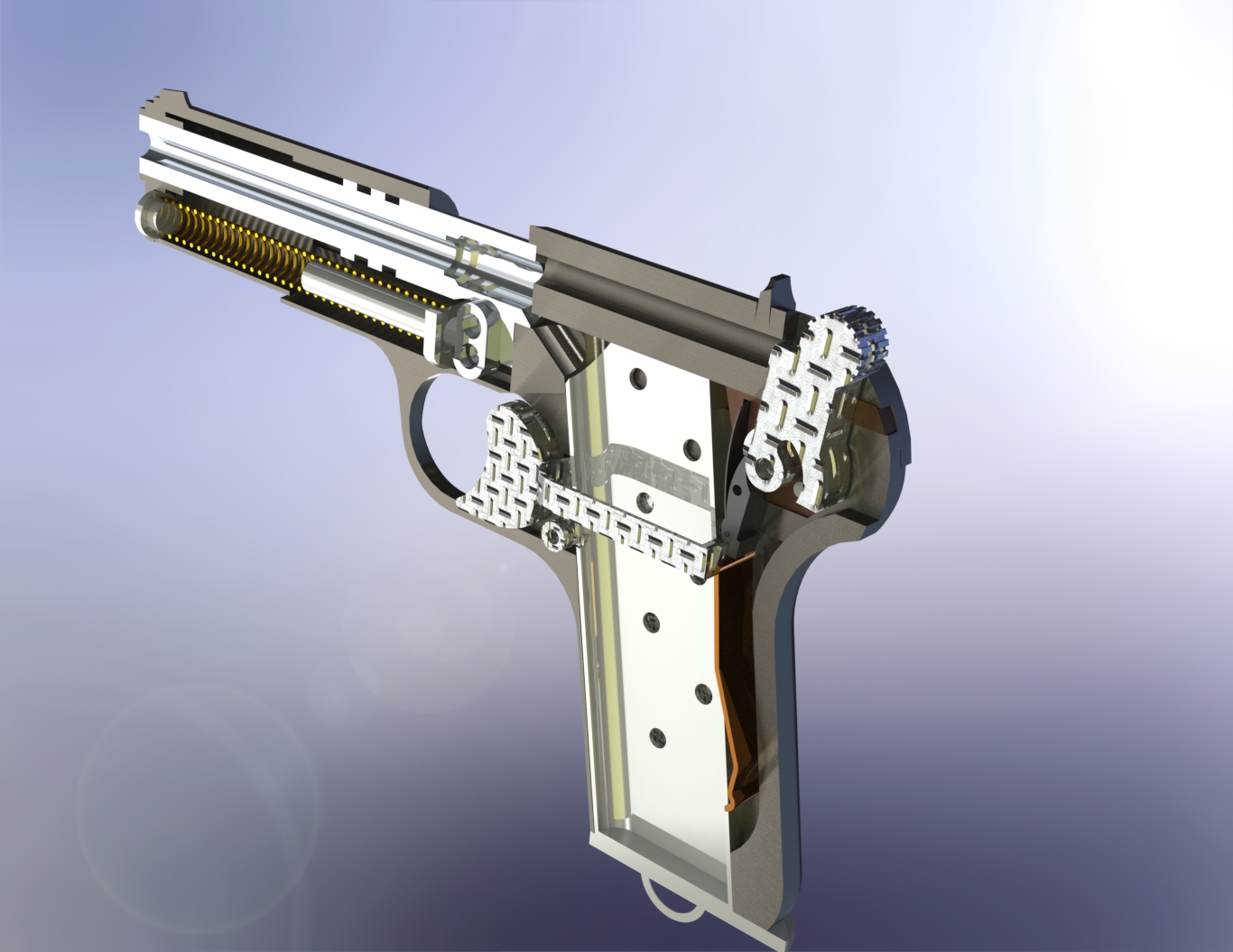 手枪左轮冲锋枪老式狙击步枪设计3D图纸gun_tt-33 SW IGS