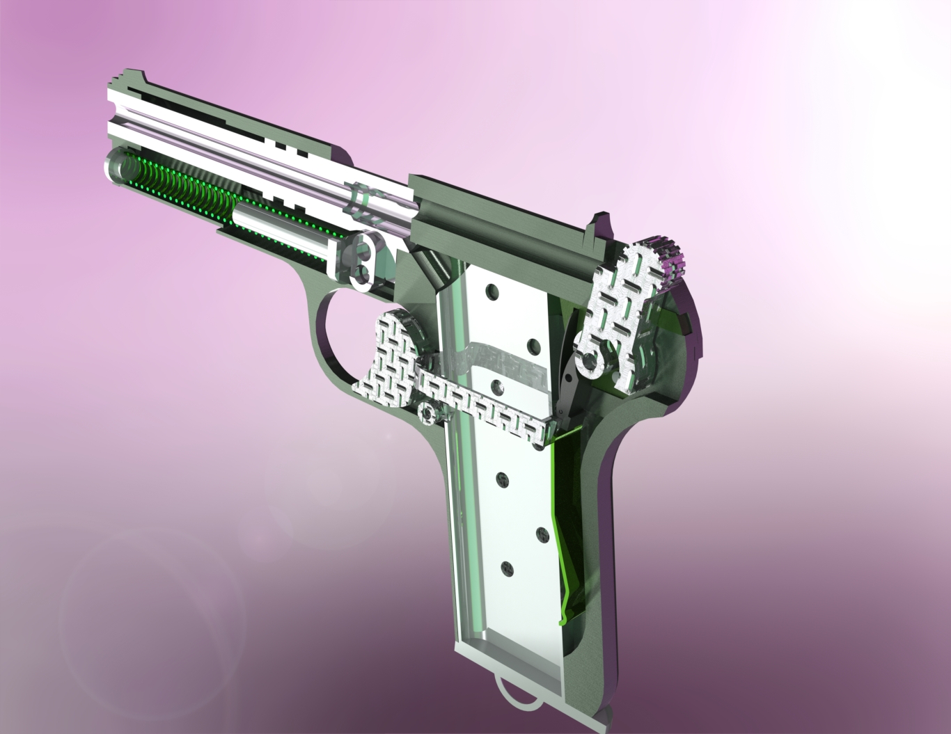 手枪左轮冲锋枪老式狙击步枪设计3D图纸gun_tt-33 SW IGS