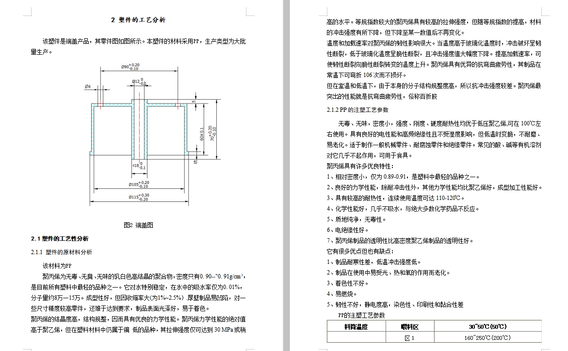 塑料端盖注塑模具设计-注射模73组115尺寸含CAD图