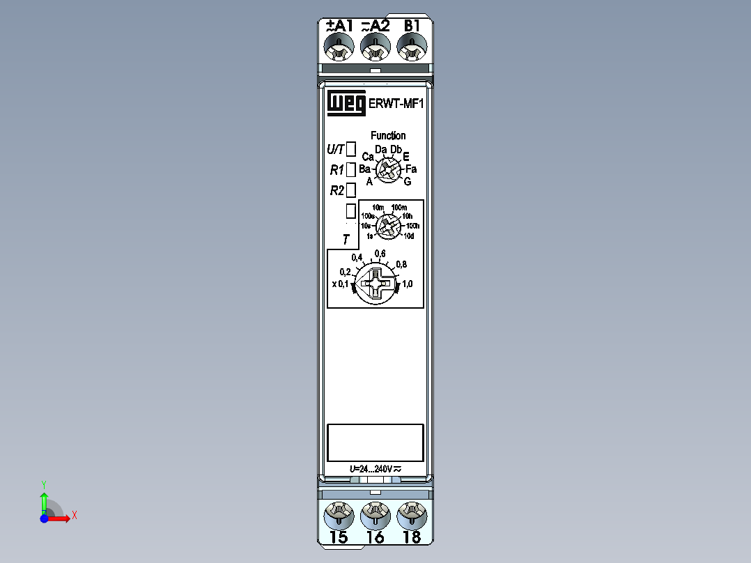多功能继电器ERWT-MF1品牌WEG前视图