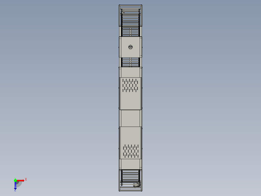 烤纸流水线的烘道装置俯视图