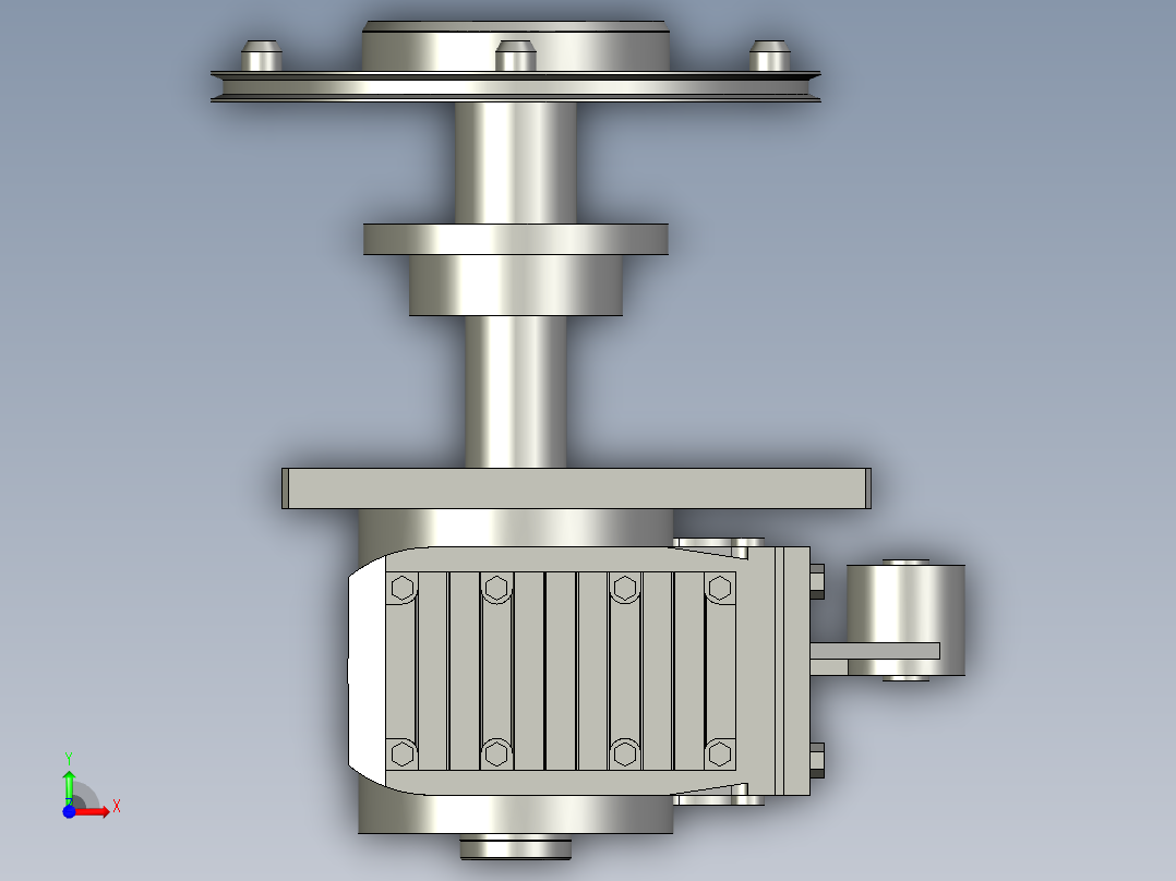 卷带驱动部分前视图