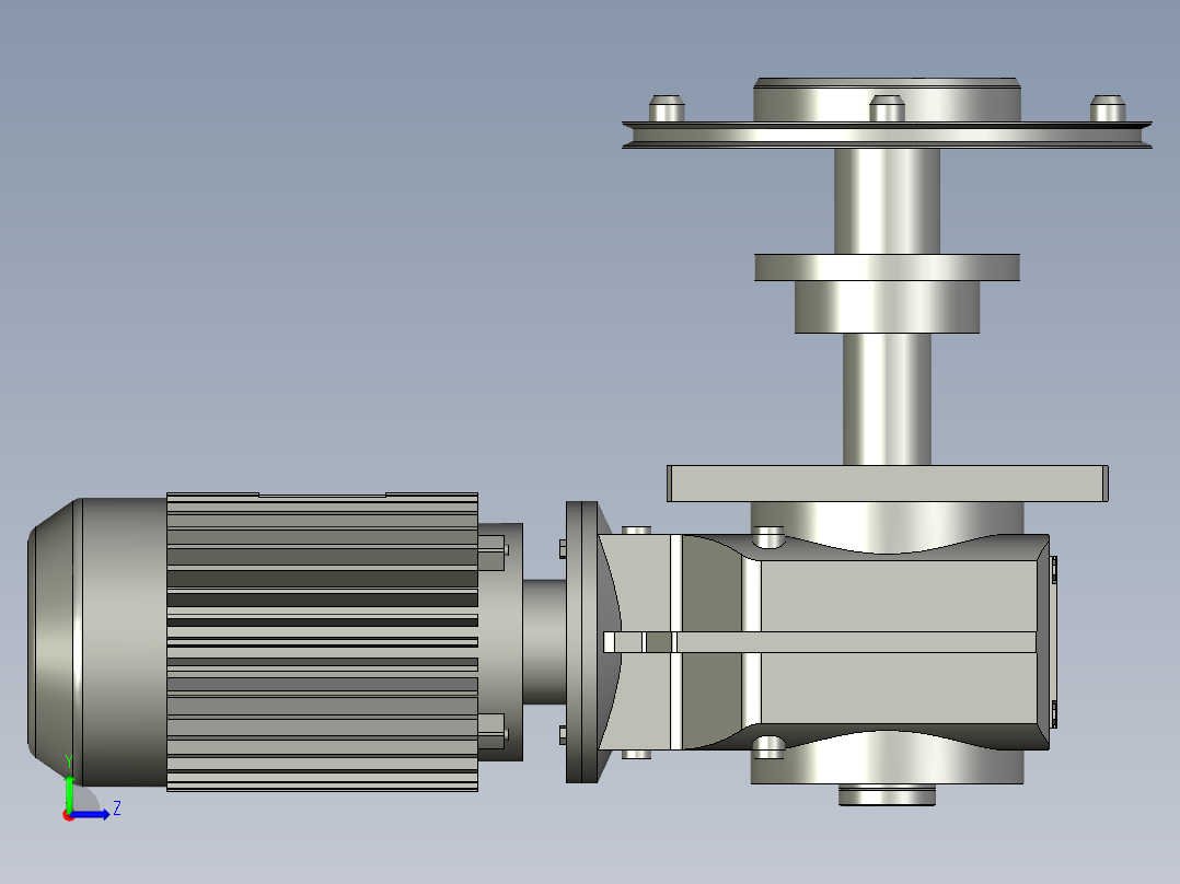 卷带驱动部分左视图