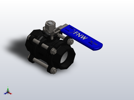 阀门、过滤器FNW-FNW311ASWJ正等轴测缩略图