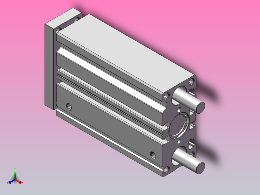气缸TCL16x60S正等轴测缩略图