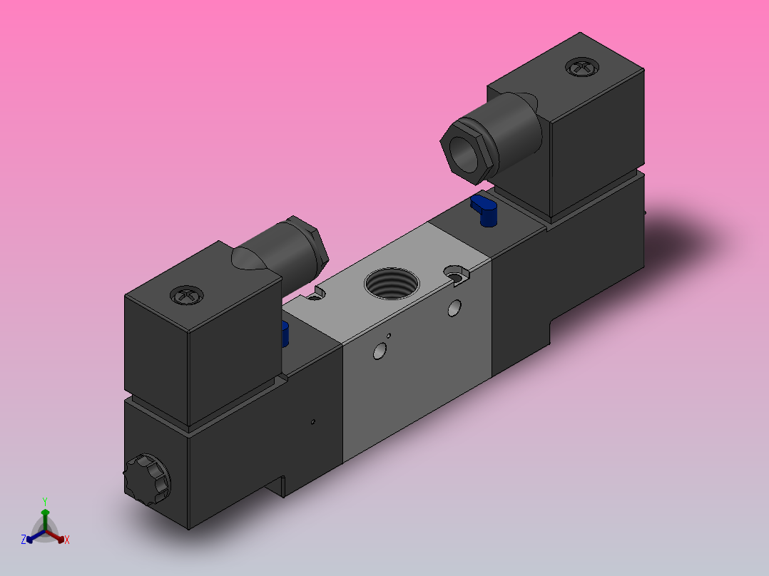 3V220-08电磁阀[3V220-08]正等轴测图