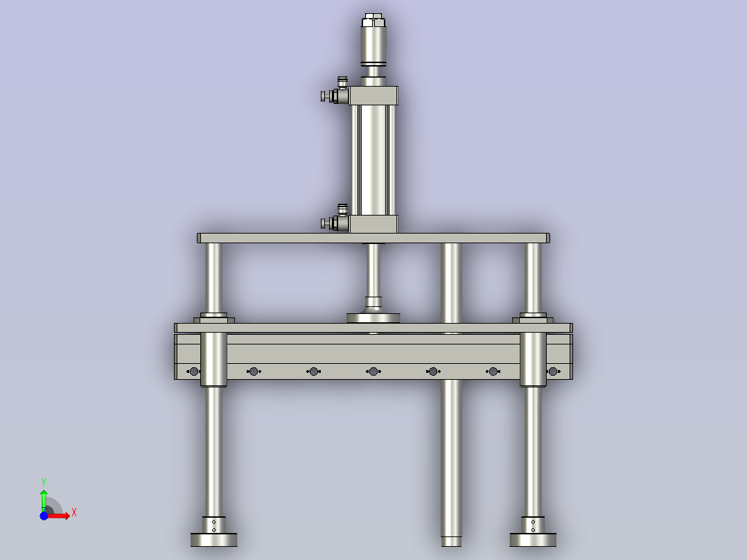 烘烤机构组合前视图