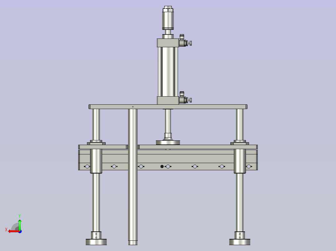 烘烤机构组合后视图