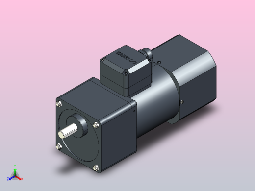 90AC(40W╱60W)微型交流（齿轴）组合型电机[90YF40WGV22H-90GF3HK]正等轴测缩略图