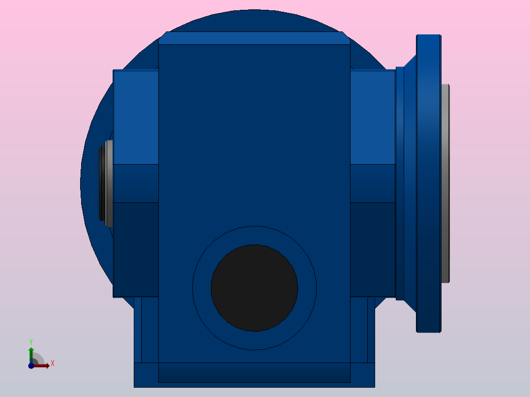 SAF37ZP蜗轮蜗杆减速机SAF37-16.48-M1-A-Φ20-P71前视图