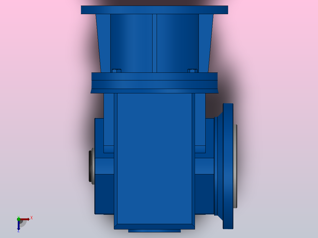 SAF37ZP蜗轮蜗杆减速机SAF37-16.48-M1-A-Φ20-P71俯视图