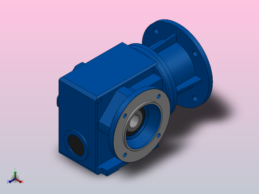 SAF37ZP蜗轮蜗杆减速机SAF37-16.48-M1-A-Φ20-P71正等轴测缩略图