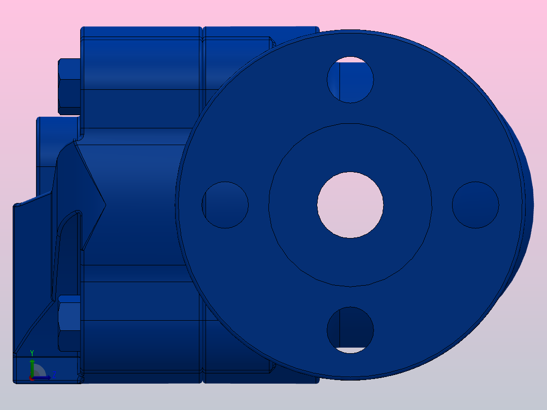 CA14 球墨铸铁空气和气体疏水阀  DN15-DN20 法兰连接[CA14球墨铸铁空气和气体疏水阀],左视图