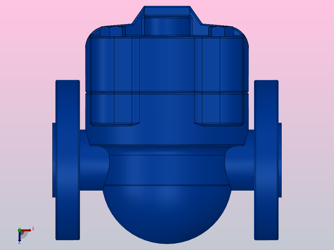 CA14 球墨铸铁空气和气体疏水阀  DN15-DN20 法兰连接[CA14球墨铸铁空气和气体疏水阀],俯视图