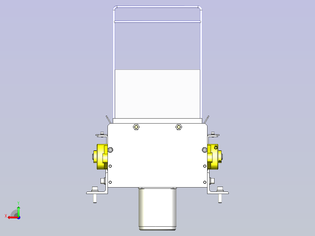 一款链条输送机3D模型后视图