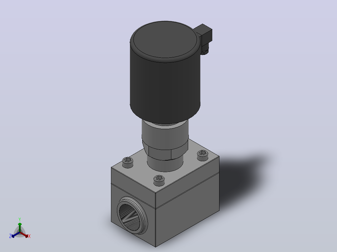 ZCG系列高压电磁阀[ZCG-16.0-32-F-B-K]通径32mm主视图