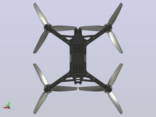 四轴飞行器3D图纸 STEP格式后视缩略图
