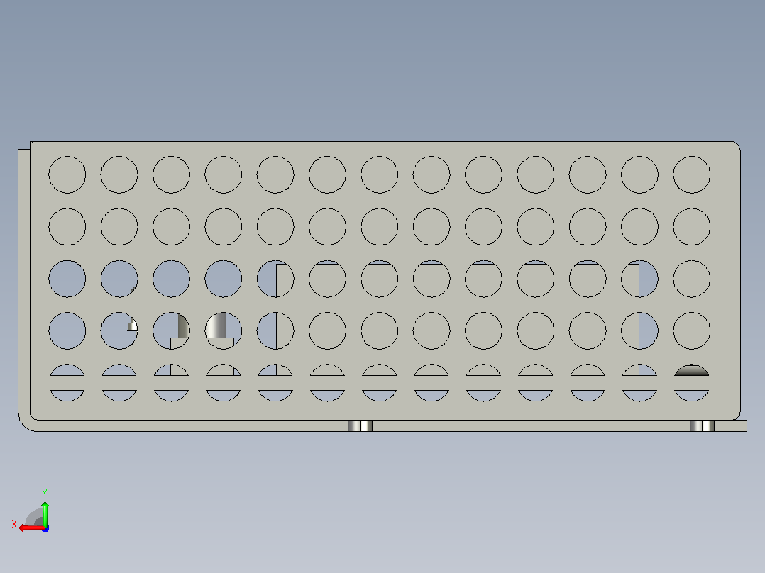 24V电源开关模型后视图