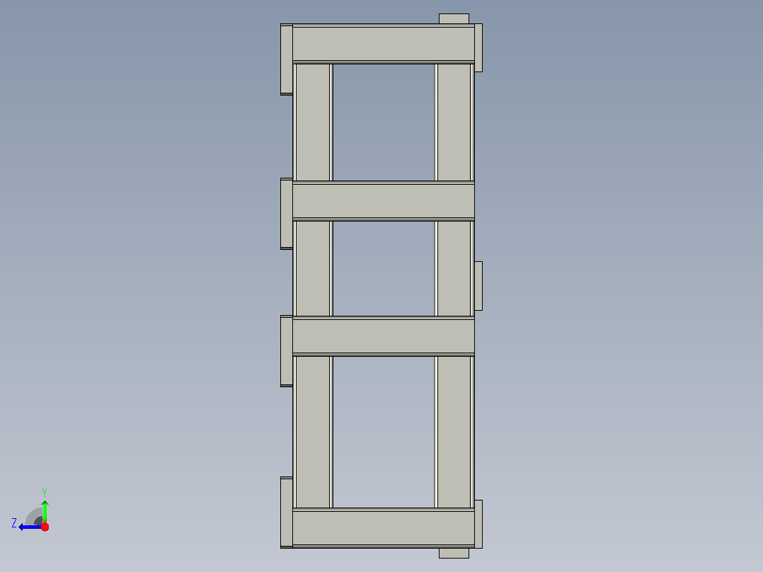 底部焊接框架结构右视图