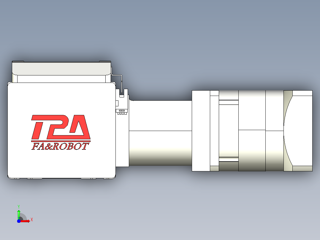 伺服电机集成皮带传动直线执行器TPA-OCB-120-224-L3750-DL-J90-N3前视图