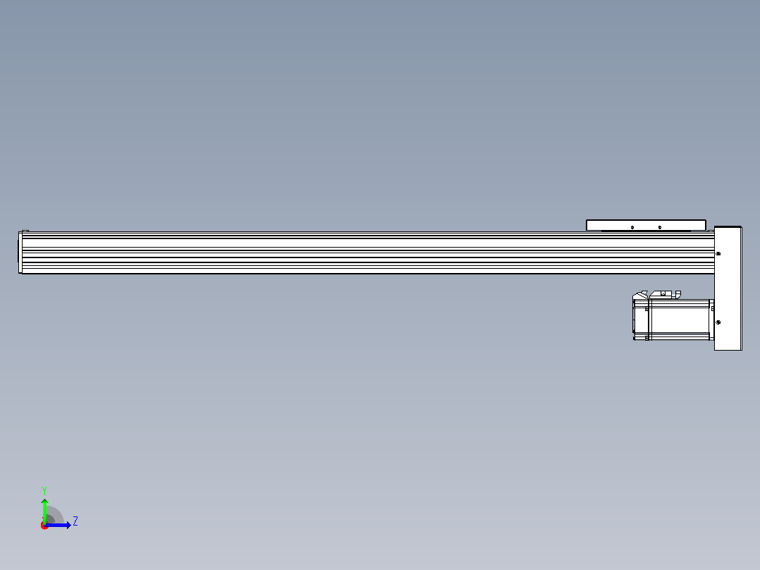 滚珠丝杠直线轴带导轨全封闭TPA-HCR-120D-1610C-L800-MP-C-P20-N3左视图