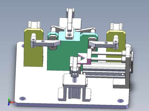 支架焊接夹具Solidworks设计附STP格式