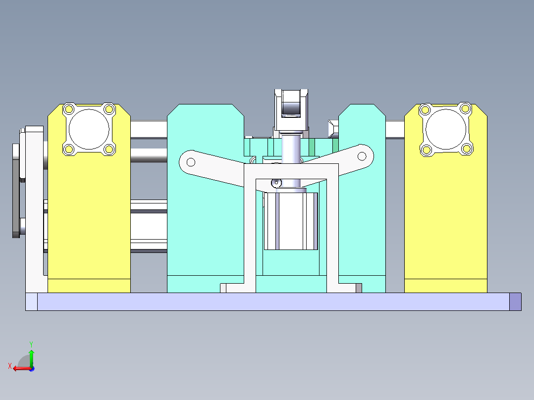 支架焊接夹具Solidworks设计附STP格式后视图
